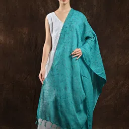 Exotic India Floral Printed Cotton Dupatta-image-33