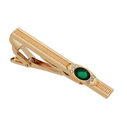 Curren Men Gold Real Stones Studded Tie Pin Statement Brooch-picture-16