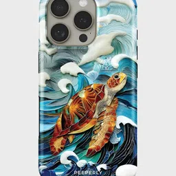 PEEPERLY Women Turtle Abstract Printed Impact Resistant iPhone 13 Pro Crystal Back Case-picture-12