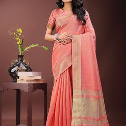 DIVASTRI Woven Design Zari Organza Saree-picture-0