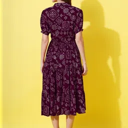 Jash Creation Women Magenta Printed Anarkali Kurtas image 3