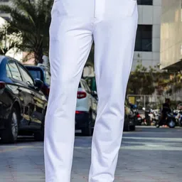 ONE SKY Men Relaxed Chinos Trousers-image-86