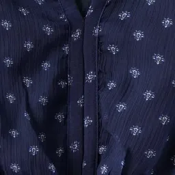 R&B Kids Navy Printed Regular Fit Dress image 5