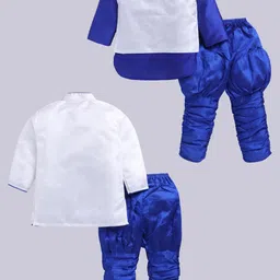 Covetus Kids-Boys Art Silk Solid Kurta Sets image 5