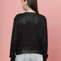 Mafadeny Black Regular Fit Sweater image 2