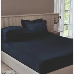 SANSAAR A D'DECOR BRAND LIVE CONSCIOUSLY Jqd064-Nexus-Blue Opal King Bedsheet with 2 Pillow Covers-image-81