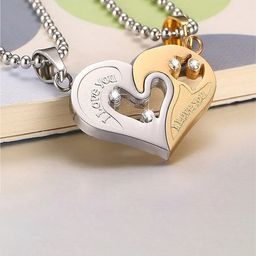 J.S ENTERPRISES Heart Shaped Pendant with Chain-picture-32