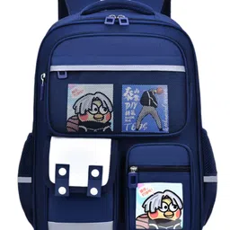 Bunie Large Capacity School Bag for Kids with Multiple Pockets Blue - Height 15 Inches-picture-20