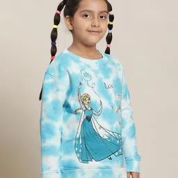 Kidsville DisneyFrozen Featuring Full Sleeves ElsaPrinted Sweatshirt - Blue image 4