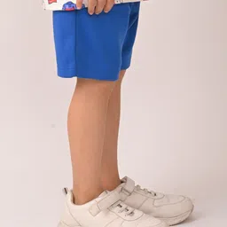 Anthrilo Cotton Terry Pencil Striped Shorts - Blue image 4