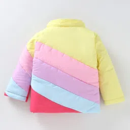 Babyoye Full Sleeves Striped Hooded Jacket - Multicolor image 4
