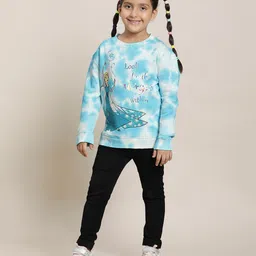 Kidsville DisneyFrozen Featuring Full Sleeves ElsaPrinted Sweatshirt - Blue image 5