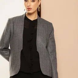 her by invictus Self Design Front-Open Semiformal Blazers-picture-33