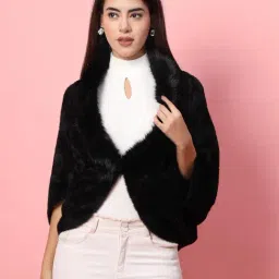 Mafadeny Black Regular Fit Poncho-picture-31