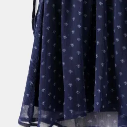 R&B Kids Navy Printed Regular Fit Dress image 4