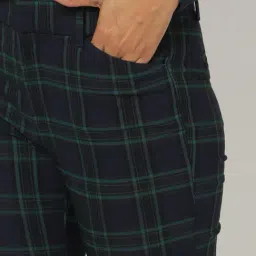 GAP Black Blended Checked Pants image 5