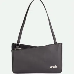 ZOUK Women Textured Baguette Shoulder Bag image 3