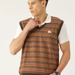 Monte Carlo Self Design Woollen Sweater Vest-picture-28