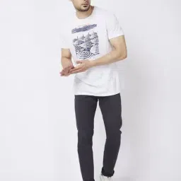 Spykar Dark Grey Cotton Slim Fit Jeans image 5