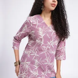 Anouk Rustic Floral Printed V-Neck Straight Kurti-image-26