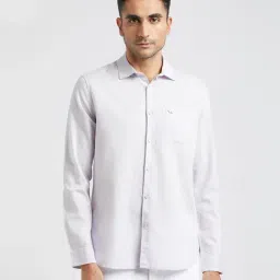 The Bear House Purple Cotton Linen Slim Fit Shirt-picture-32