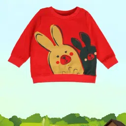 MINIKLUB Kids Red Printed Full Sleeves Sweatshirt-picture-33