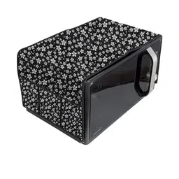 The Furnishing Tree Waterproof & Dustproof PVC Microwave Oven Top Cover with 6 Utility Pockets, Flo-picture-20