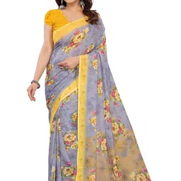 Moda Rapido Floral Poly Georgette Designer Saree-image-77