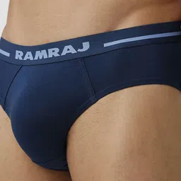 Ramraj Men Pack of 4 Solid 100% Soft Combed Fine Jersey Outer Elastic Plus Size Briefs image 5