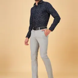 Peregrine by Pantaloons Light Grey Slim Fit Trousers image 5