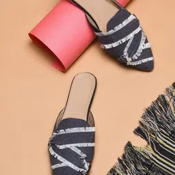 Try Me Women Printed Ethnic Mules Flats image 1