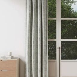 DDecor Grey Floral Polyester 7 ft Door Curtain-picture-14