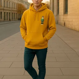 STARFOX Men Solid Hooded Full Sleeve Sweatshirt image 2