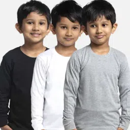 Friskers Kids Multicolor Cotton Full Sleeves T-Shirt (Pack of 3)-picture-30