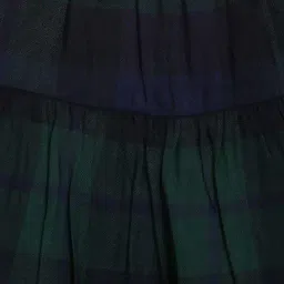 Tommy Hilfiger Kids Green & Navy Plaid Regular Fit Skirt image 3