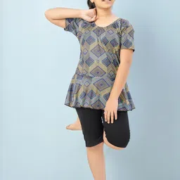 Muhuratam Girls Green Nylon Swimwear-image-29