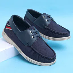 Pine Kids Slip On Color Block Casual Loafer Shoes - Blue-picture-29