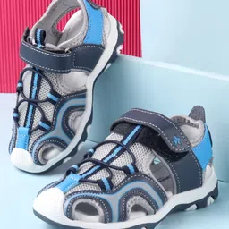 Cute Walk by Babyhug Velcro Closure Solid Sandals - Blue-picture-22