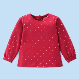 Babyhug Interlock Cotton Knit Dungaree with Full Sleeves Inner Tee Floral Print - Multicolour image 3