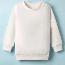 Babyhug Knit Full Sleeves Winter Romper & T-Shirt With Rainbow Stripes - Multicolor image 3