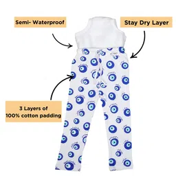 Snugkins Diaper Pant Potty Training Pajamas for Boys & Girls|100% Cotton Size 4 (4-5 years)-Pack of 2-EvilEye & Whale image 4