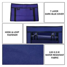 Urban Choice 7-Layer Metal Shoe Rack with Blue Cover Durable, Foldable & Space-Saving Organizer for Home & Office image 4