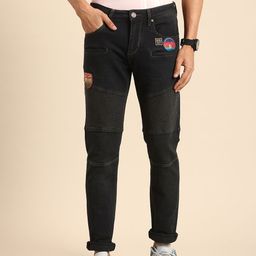 Being Human Men Patch Work Light Fade Stretchable Jeans-picture-33