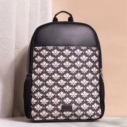 Zouk Statement Abstract Amaze Black Jute Printed Laptop Backpack - 16.9 Ltrs-picture-48