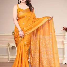 BilloRani Bandhani Printed Zari Saree-picture-19