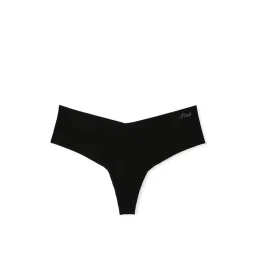 Victoria's Secret PINK No-Show Thong Panty - Black-image-15