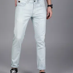 WROGN Men Blue Skinny Fit Mid-Rise Clean Look Stretchable Jeans-picture-32