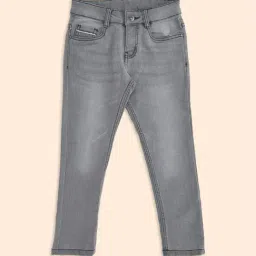 Pantaloons Junior Grey Tapered Fit Jeans-picture-35