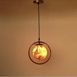 1ST TIME Brown & Gold-Toned 4 Pieces Spherical Ceiling Lamp-picture-13