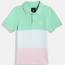 Allen Solly Junior Boys Colourblocked Polo Collar Pure Cotton T-shirt-picture-16